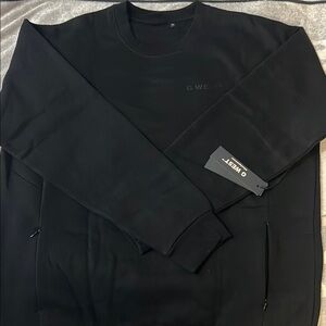 G WEST Black Crewneck Sweater for Men